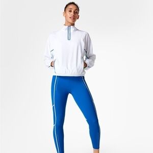 NWOT Sweaty Betty Zero Gravity Run Zip Up Long Sleeve Top White Size Large